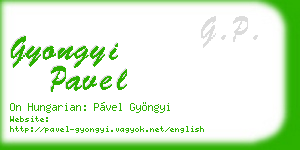 gyongyi pavel business card